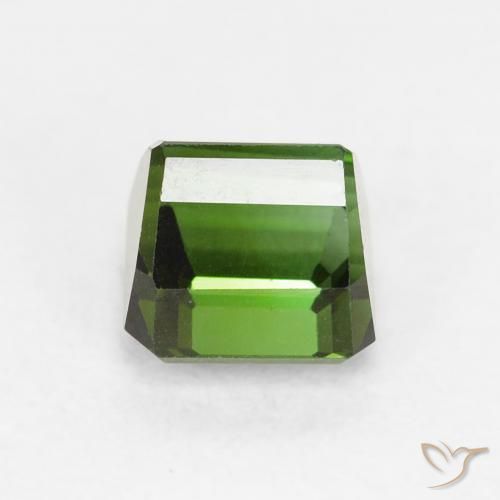 Tourmaline Forêt verte naturelle Octogone / coupe Émeraude, 1.10 ct, VVS