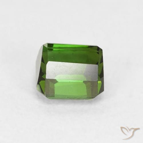 Tourmaline Vert moyen naturelle Octogone / coupe Émeraude, 0.64 ct, VVS