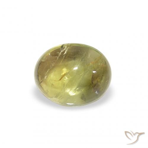 Tourmaline Vert chaud naturelle ovale, 0.76 ct, Transparent