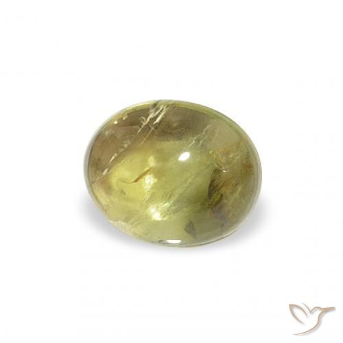 Tourmaline Vert chaud naturelle ovale, 0.76 ct, Transparent