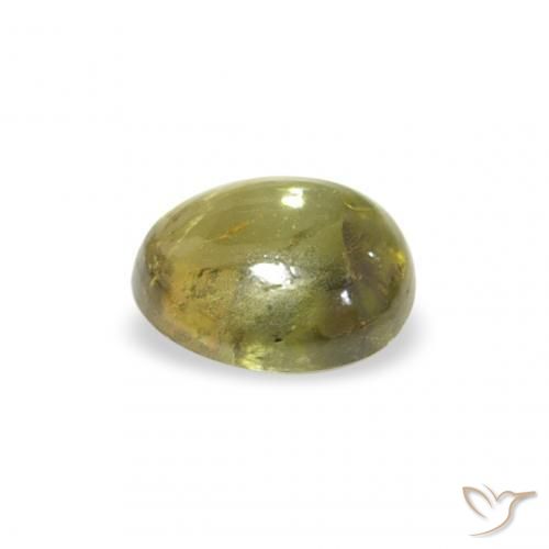 Tourmaline Vert chaud naturelle ovale, 0.76 ct, Transparent