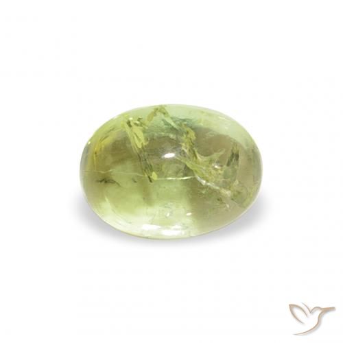 Tourmaline Vert chaud naturelle ovale, 0.77 ct, Transparent