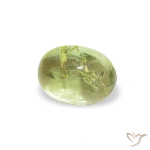 Tourmaline Vert chaud naturelle ovale, 0.77 ct, Transparent