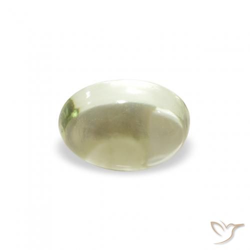 Tourmaline Vert jaunâtre naturelle ovale, 0.86 ct, Transparent