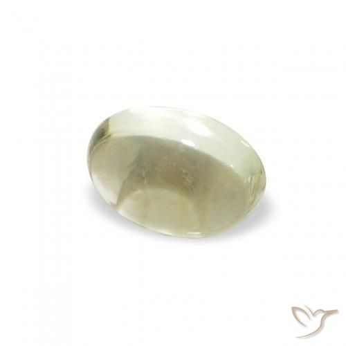Tourmaline Vert jaunâtre naturelle ovale, 0.86 ct, Transparent