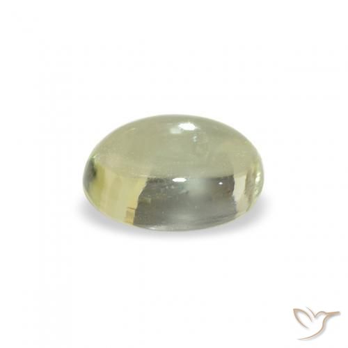 Tourmaline Vert jaunâtre naturelle ovale, 0.86 ct, Transparent