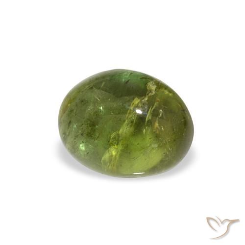Tourmaline Vert moyen naturelle ovale, 1.45 ct, Transparent