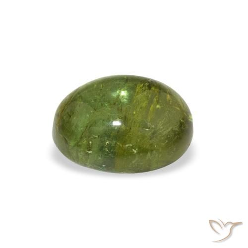Tourmaline Vert moyen naturelle ovale, 1.45 ct, Transparent