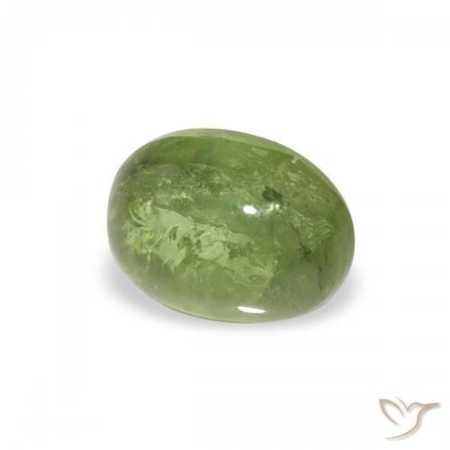 Tourmaline Vert moyen naturelle ovale, 0.79 ct, Transparent