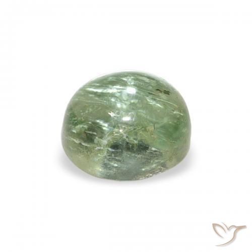 Tourmaline Vert forêt léger naturelle ovale, 0.81 ct, Transparent