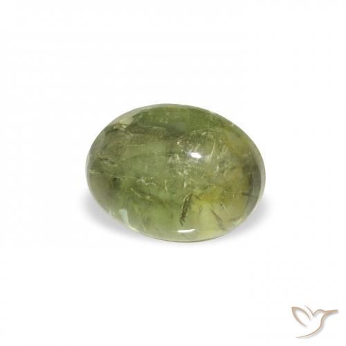 Tourmaline Vert terreux naturelle ovale, 0.84 ct, Transparent