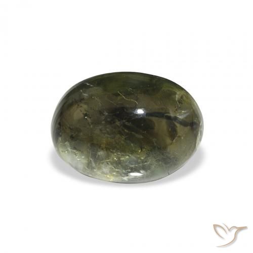 1.82ct Naturel Vert foncé Tourmaline, ovale, Transparent