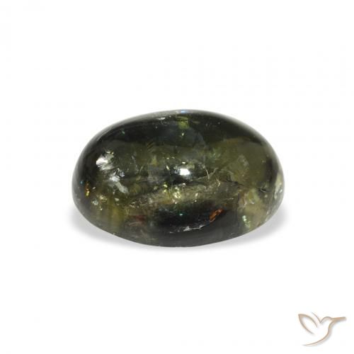 Tourmaline Vert foncé naturelle ovale, 1.82 ct, Transparent