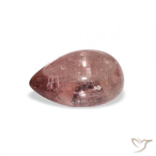 Tourmaline Orange rose naturelle En forme de poire, 1.66 ct, Transparent