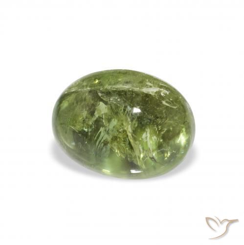Tourmaline Vert chaud naturelle ovale, 1.76 ct, Transparent