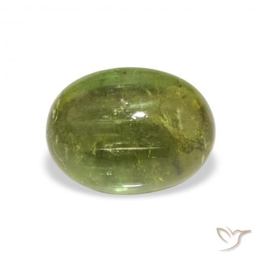 Tourmaline Forêt verte naturelle ovale, 1.89 ct, Transparent