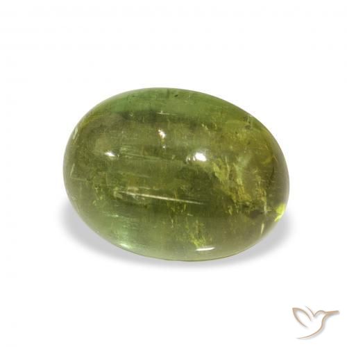 Tourmaline Forêt verte naturelle ovale, 1.89 ct, Transparent