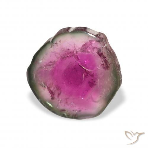 Tourmaline Pastèque naturelle Forme fantaisie, 2.53 ct, Transparent
