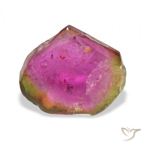 Tourmaline Pastèque naturelle Fantaisie, 5.42 ct, Transparent