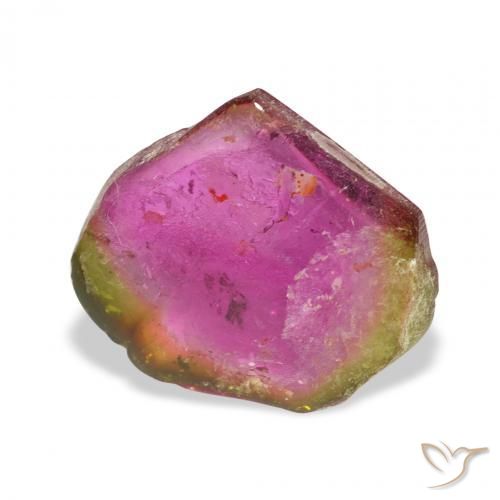 Tourmaline Pastèque naturelle Fantaisie, 5.42 ct, Transparent