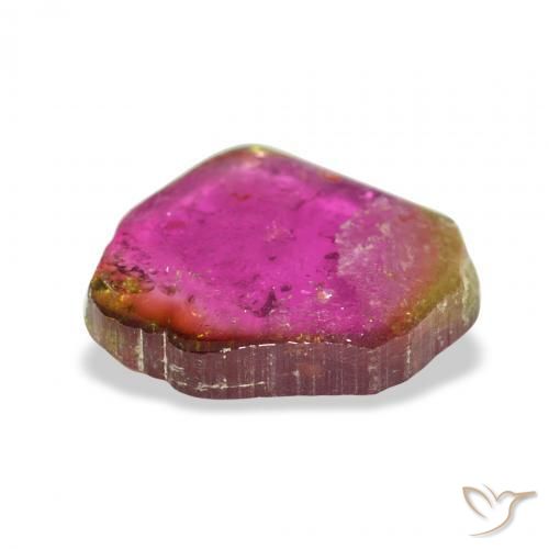 Tourmaline Pastèque naturelle Fantaisie, 5.42 ct, Transparent