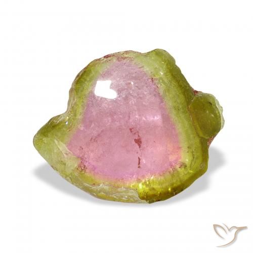 Tourmaline Pastèque naturelle Fantaisie, 3.83 ct, Transparent