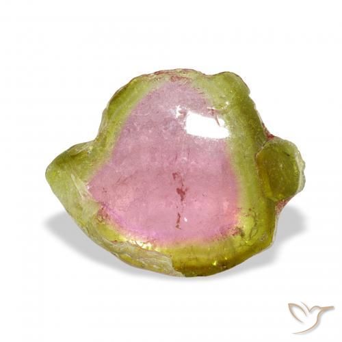 Tourmaline Pastèque naturelle Fantaisie, 3.83 ct, Transparent