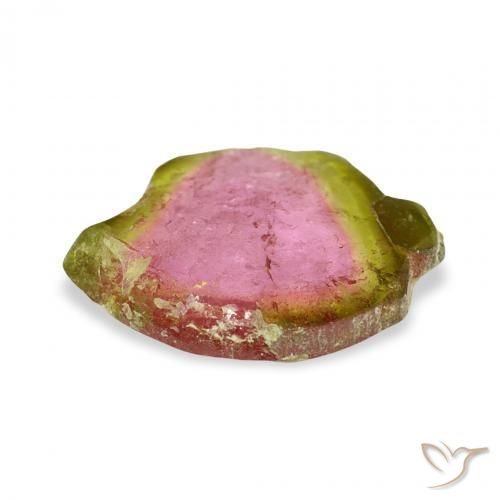 Tourmaline Pastèque naturelle Fantaisie, 3.83 ct, Transparent