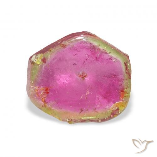 Tourmaline Pastèque naturelle Fantaisie, 4.88 ct, Transparent