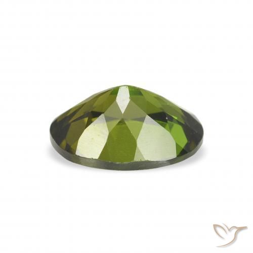 Tourmaline Vert brunâtre naturelle ovale, 1.00 ct, VS