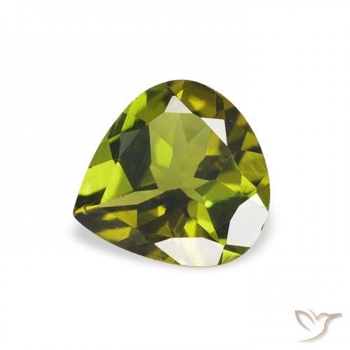 Tourmaline Vert moyen naturelle En forme de poire, 0.59 ct, VS