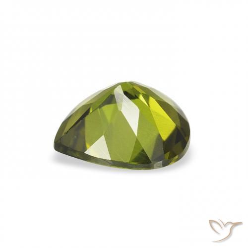 Tourmaline Vert moyen naturelle En forme de poire, 0.59 ct, VS
