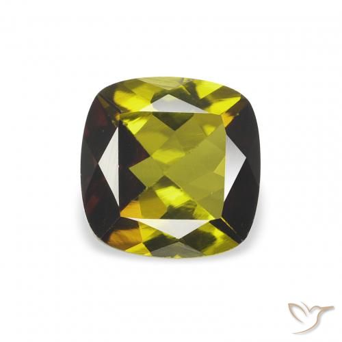 0.96ct Naturel Vert foncé Tourmaline, Coussin, VS