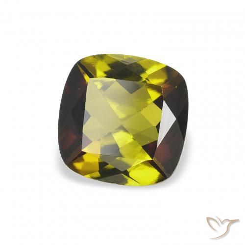 Tourmaline Vert foncé naturelle Coussin, 0.96 ct, VS
