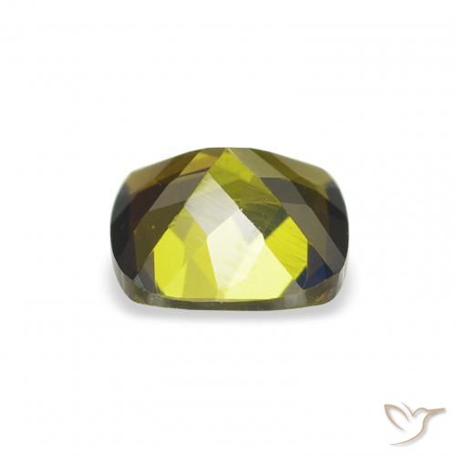 Tourmaline Vert foncé naturelle Coussin, 0.96 ct, VS