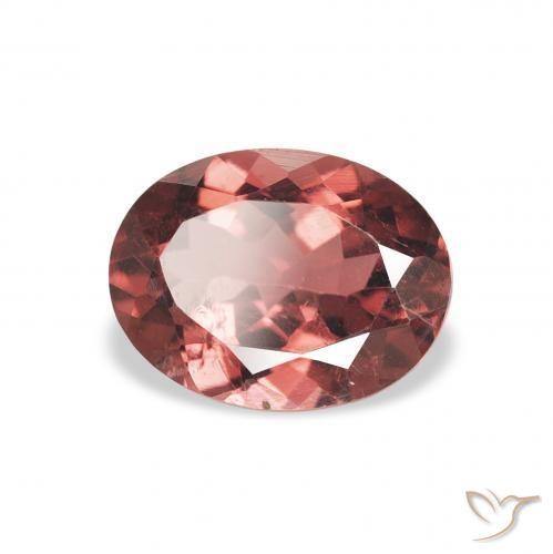 Tourmaline Rouge cramoisi naturelle ovale, 1.35 ct, VS