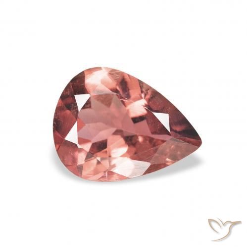 Tourmaline Orange rougeâtre naturelle En forme de poire, 0.95 ct, VS