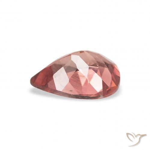 Tourmaline Orange rougeâtre naturelle En forme de poire, 0.95 ct, VS