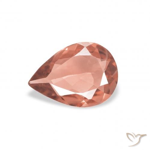 Tourmaline Rouge moyen naturelle En forme de poire, 0.65 ct, VVS-VS