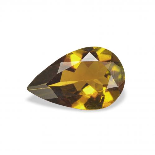 Tourmaline Brun doré naturelle En forme de poire, 0.91 ct, VVS