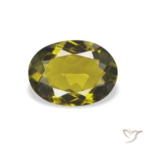 Tourmaline Vert chaud naturelle ovale, 1.12 ct, VVS-VS