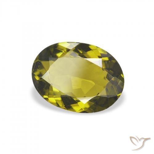 Tourmaline Vert chaud naturelle ovale, 1.12 ct, VVS-VS