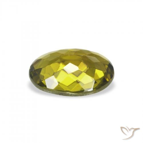 Tourmaline Vert chaud naturelle ovale, 1.12 ct, VVS-VS