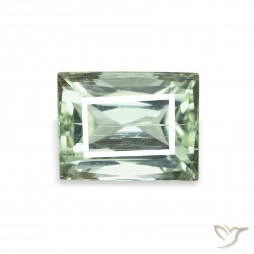Tourmaline Vert forêt léger naturelle Baquette, 1.38 ct, VS-SI
