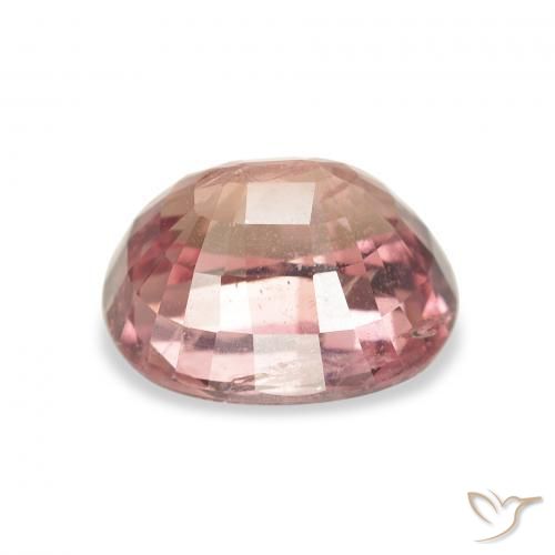 Tourmaline Rose chaud et léger naturelle ovale, 3.40 ct, VS-SI