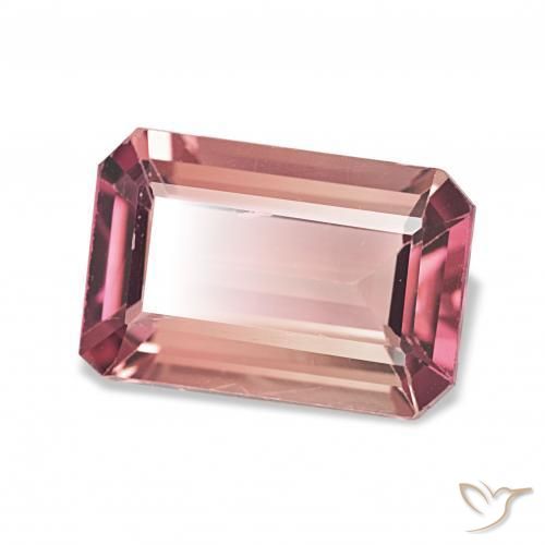 Tourmaline Rose clair naturelle Octogone / coupe Émeraude, 2.49 ct, VVS-VS