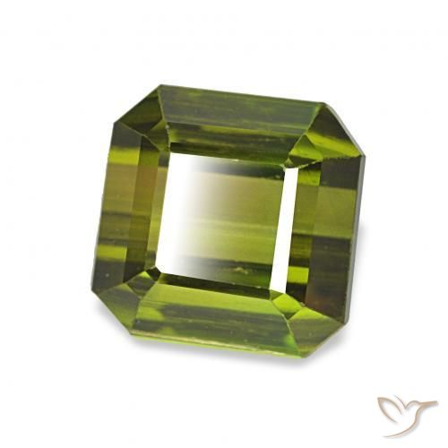 Tourmaline Forêt verte naturelle Octogone / coupe Émeraude, 2.17 ct, VVS-VS