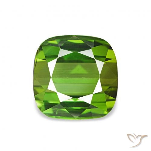 1.75ct Vert moyen Tourmaline, Coussin, VVS-VS