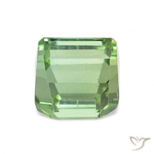 Tourmaline Vert poire pâle naturelle Octogone / coupe Émeraude, 2.89 ct, VVS-VS