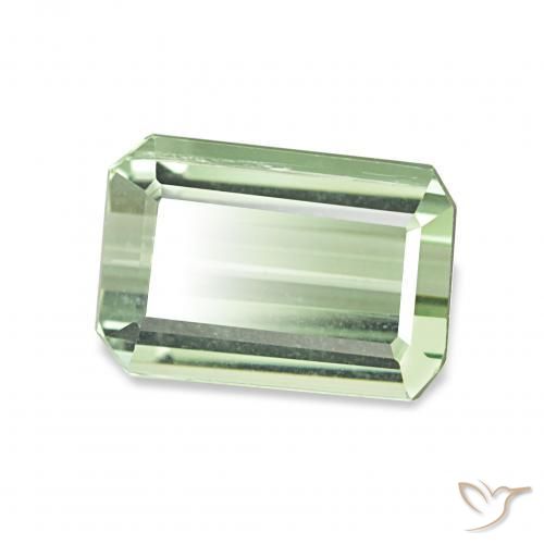 Tourmaline Vert poire léger naturelle Octogone / coupe Émeraude, 2.04 ct, VS